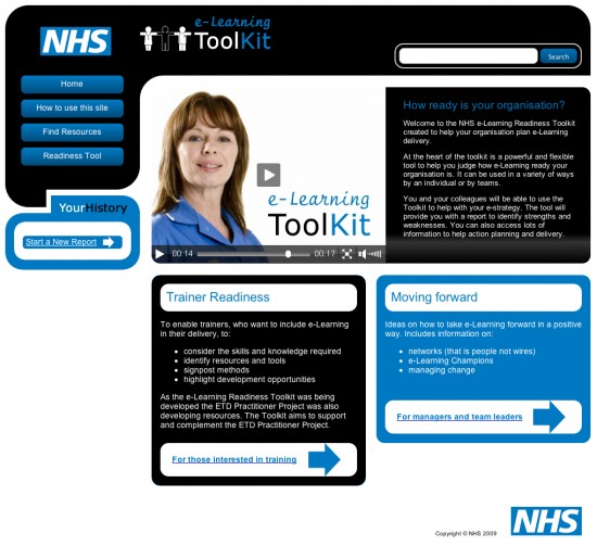 NHS e-Learning ToolKit Website Â« Gooii :: Website Design Nottingham ...